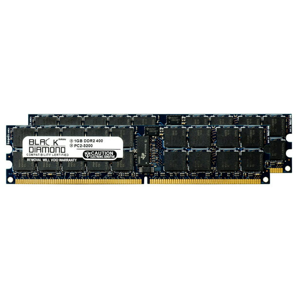 2GB 2x1GB DDR2-400 PC2-3200 ECC Registered Rank 1 RAM Memory Upgrade Kit for The SuperMicro X6DAL-B2 